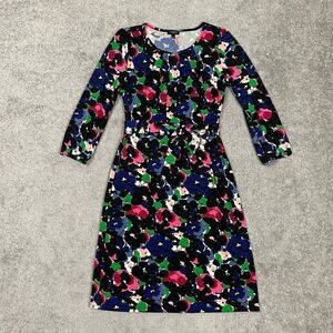 Talbots Petites Women’s Small Multicolor Floral Wrap Belted Midi Dress